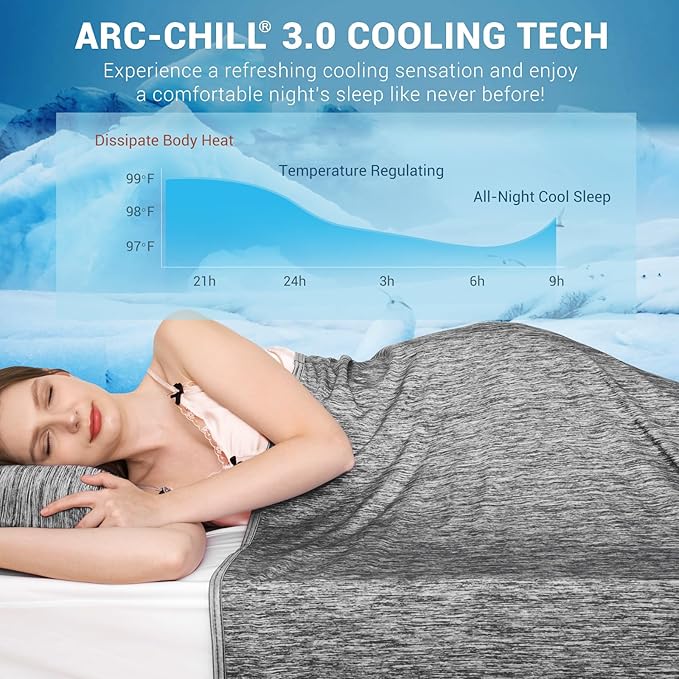 Elegear Revolutionary Cooling Blanket King, Absorbs Heat to Keep Body Cool - Image 2