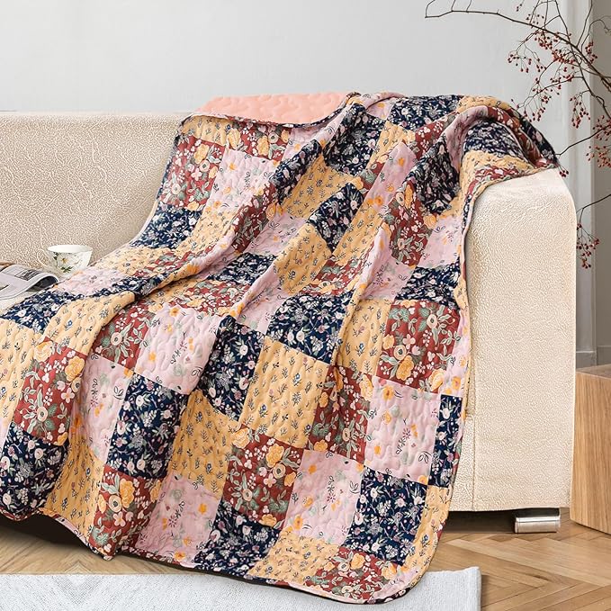 Exclusivo Mezcla 50"x 60" Quilted Throw Blanket- Microfiber Quilt Throw by ExclusivoMezcla