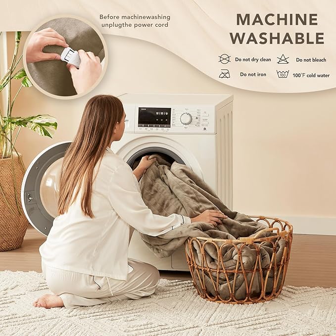 Homemate Electric Heated Blanket Queen Size - Image 7