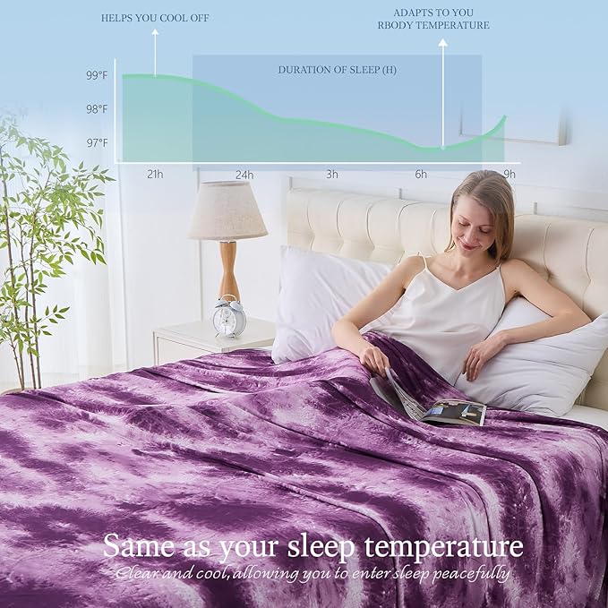 Cooling Blanket Twin Size for Hot Sleepers Ultra Lightweight & Breathable - Image 3