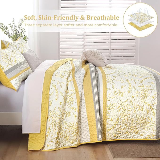 DJY Striped Quilt Set Queen Size - Image 3