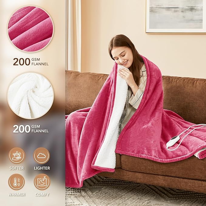 Homemate Electric Heated Blanket Twin Size - Image 2