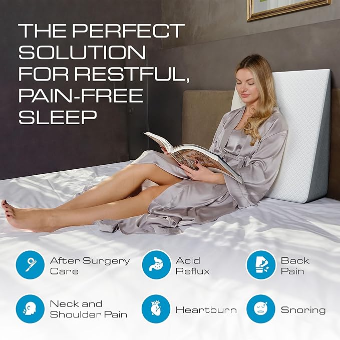 Kolbs Bed Wedge Pillow for Sleep Apnea, FSA Eligible Acid Reflux, and Back Pain - Image 2