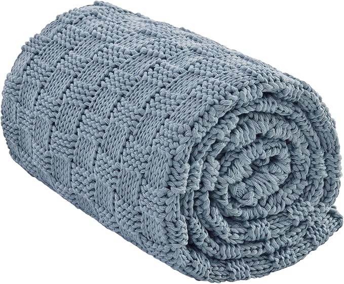 Knitted Weighted Blanket for Adult, No Beads Heavy Blanket 60” x 80'' 20lbs by Unknown