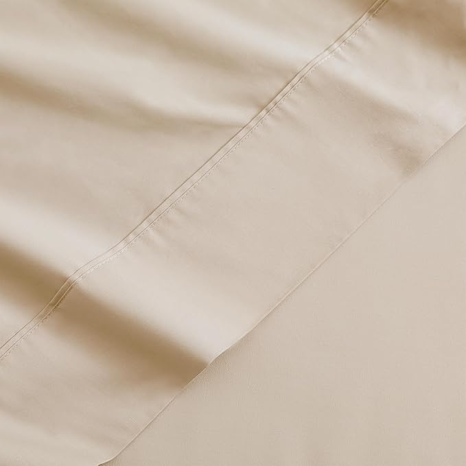 Flat Sheet Only Full Size, 400 TC 100% Egyptian Cotton Flat Sheet-Beige Cotton - Image 6
