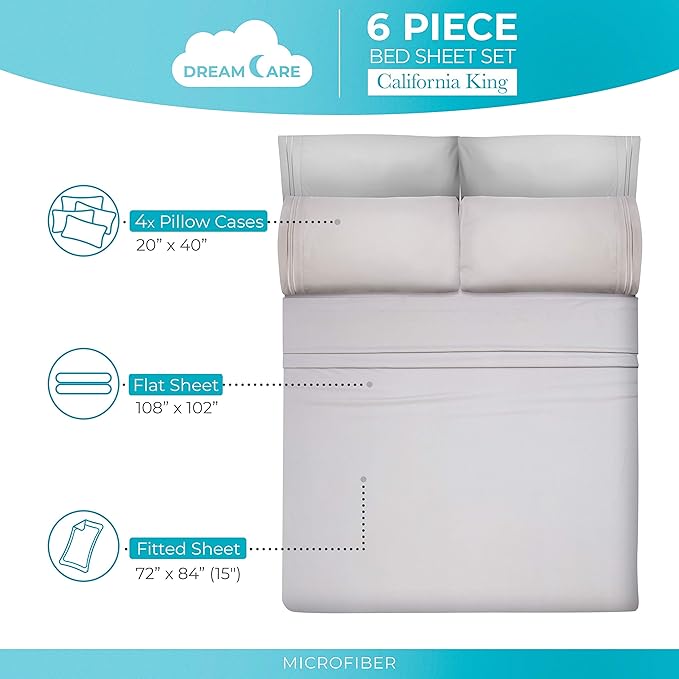 DREAMCARE California King Sheet Sets - Image 4
