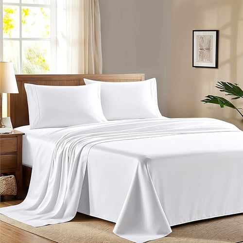 100% Egyptian Cotton Queen Size Sheet Set by AshtonSheets