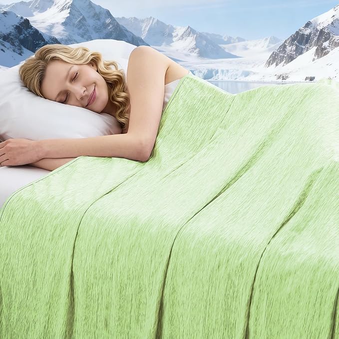 Cooling Blanket Throw Size, Cold Blanket Thin Lightweight Breathable Soft by PENGZHUTECHNOLOGY