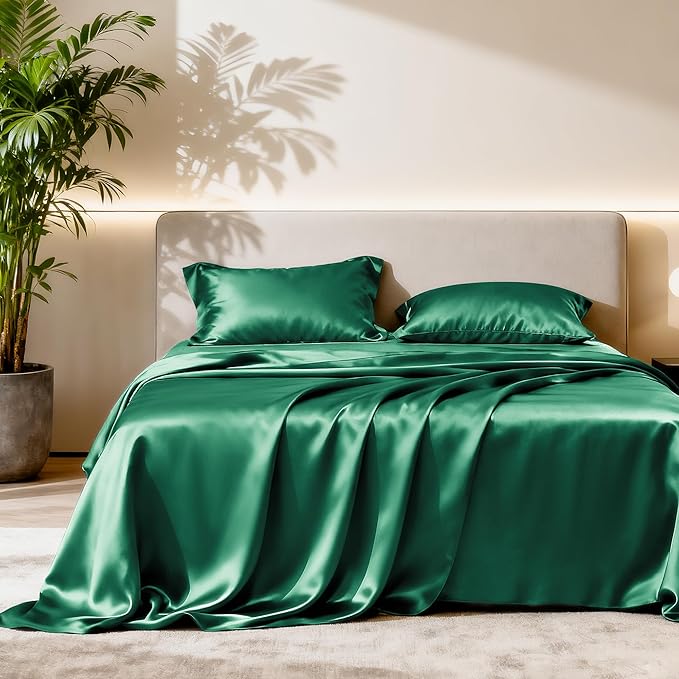 Love's cabin Satin Queen Sheets Set by Lovescabin