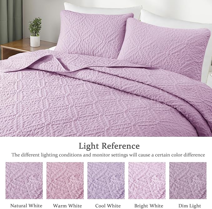 Exclusivo Mezcla California King Quilt Bedding Set, Lightweight Soft Bedspreads - Image 3