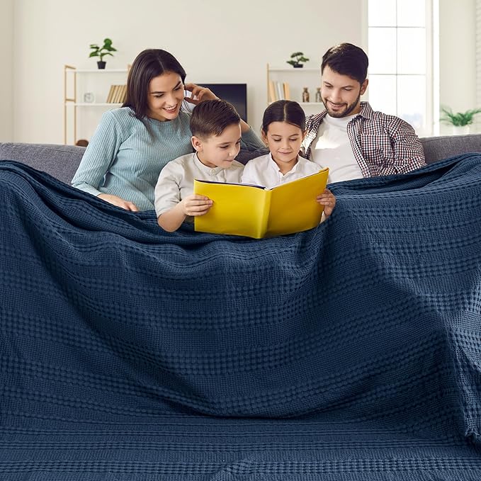 PHF Cooling Waffle Blanket California King Size, Lightweight 60% Rayon from by PHF
