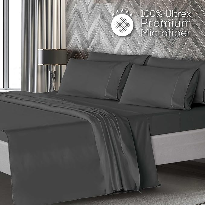 Mueller Ultratemp King Size Sheets Set, Super Soft 1800, 6 Piece, Deep Pocket - Image 3
