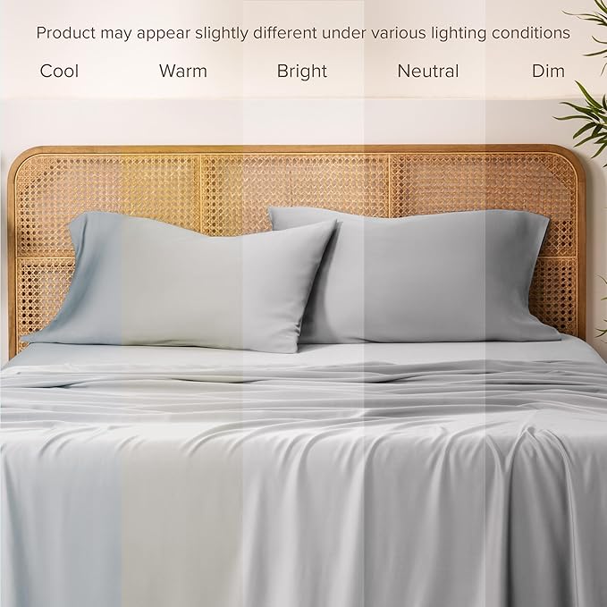 Bare Home 100% Rayon Made from Bamboo Luxury Queen Size Set of 2 Cooling - Image 5