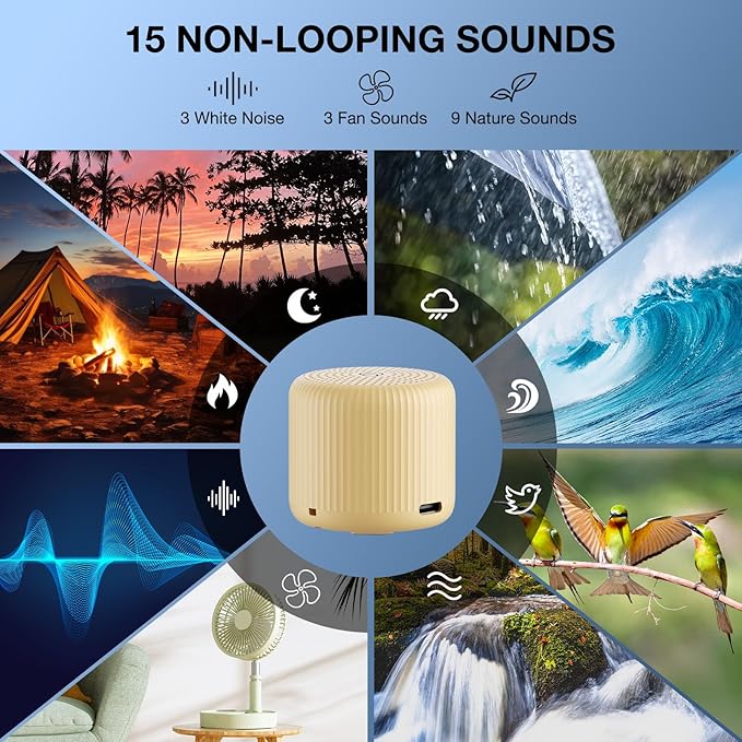 White Noise Machine Baby Portable Sound Machine, LEICEX Travel Sound Machine - Image 3