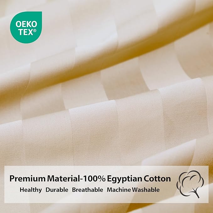 100% Egyptian Cotton Fitted Sheet CK Size, 600 Thread Count, Single Fitted - Image 3
