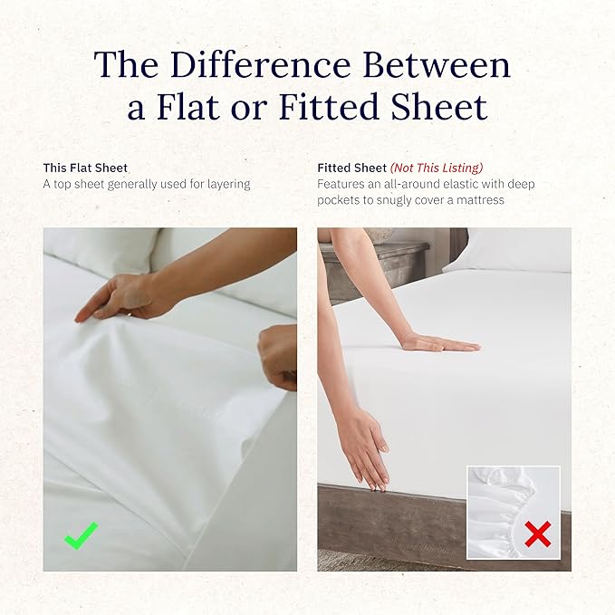 California Design Den Queen Size Flat Sheet Only - Image 4