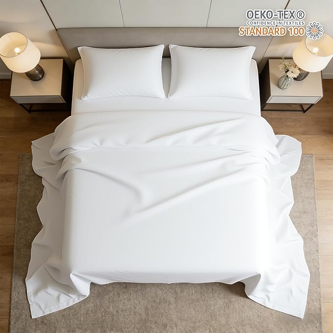 HBHLFZ Full Flat Sheets Only 2 Pack - Image 2