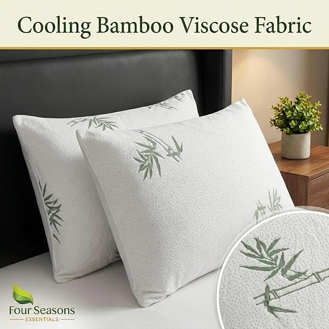 Four Seasons Essentials Queen Size Waterproof Pillow Protectors - Image 2