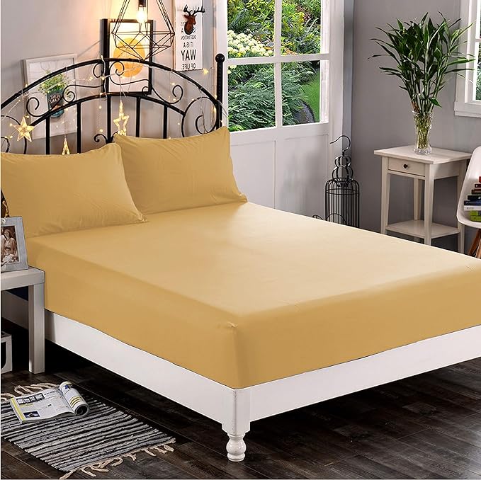 Elegant Comfort 1500 Premium Hotel Quality 1-Piece Fitted Sheet, Softest by ELEGANTCOMFORT