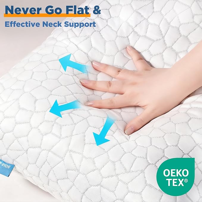 Cooling Pillow King Size Set of 2, Adjustable Bed Pillows - Image 7