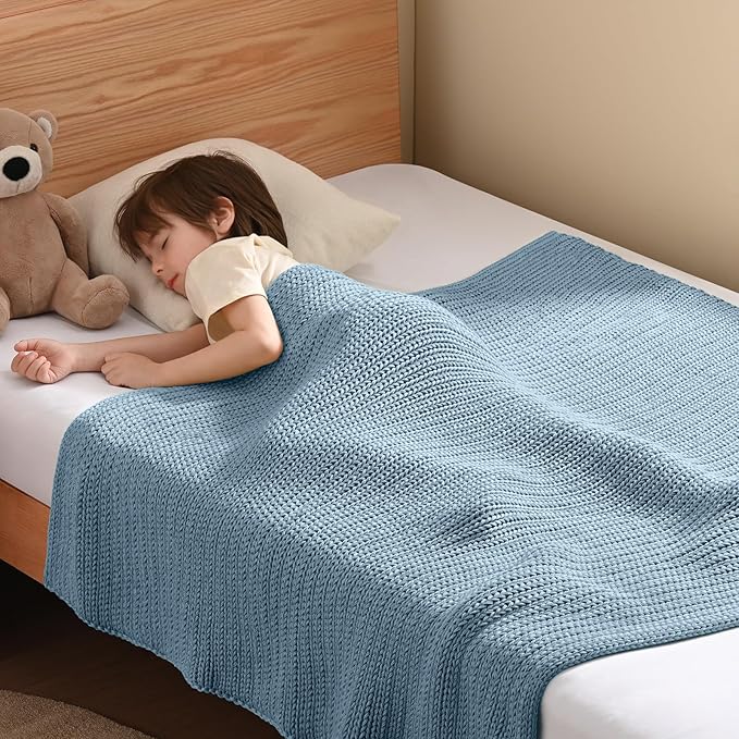 Guohaoi Knitted Weighted Blanket Kids No Beads Cooling Heavy Blanket, Home by GuohuoiHomeKitchen