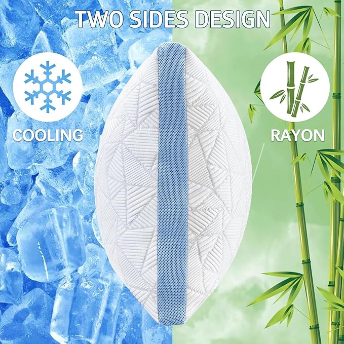 BETU Cooling King Size Pillows Set of 2, Shredded Memory Foam Cool Pillows - Image 2