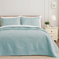 Exclusivo Mezcla Twin Quilt Bedding Set, Lightweight Aqua Blue Quilts Twin Size by ExclusivoMezcla