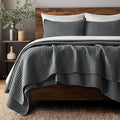EVERGRACE Cross Stitch Pre-Washed Cotton Quilt Bedding Set Queen Size, by EVERGRACEHOME
