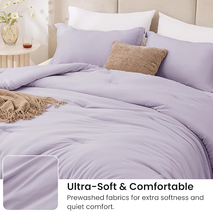Love's cabin Lavender Twin/Twin XL Comforter Set, 2-Piece Prewashed Bed Set - Image 4