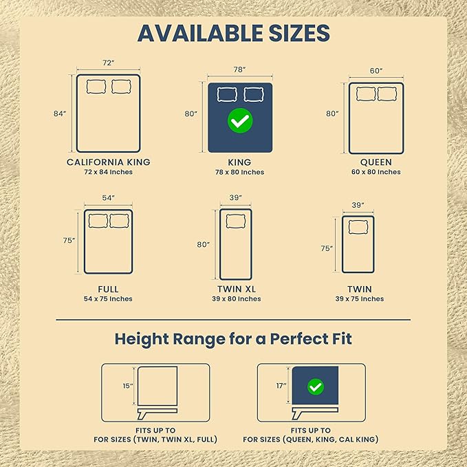 King Size Mattress Protector Waterproof, Premium 200 GSM Terry Mattress Cover - Image 3