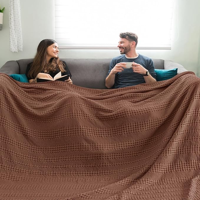 PHF Cooling Waffle Blanket California King Size, Lightweight 60% Rayon from - Image 8