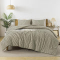 Andency Oatmeal Comforter Set Queen Size, Boho Soft Warm Tufted Bedding by Andency