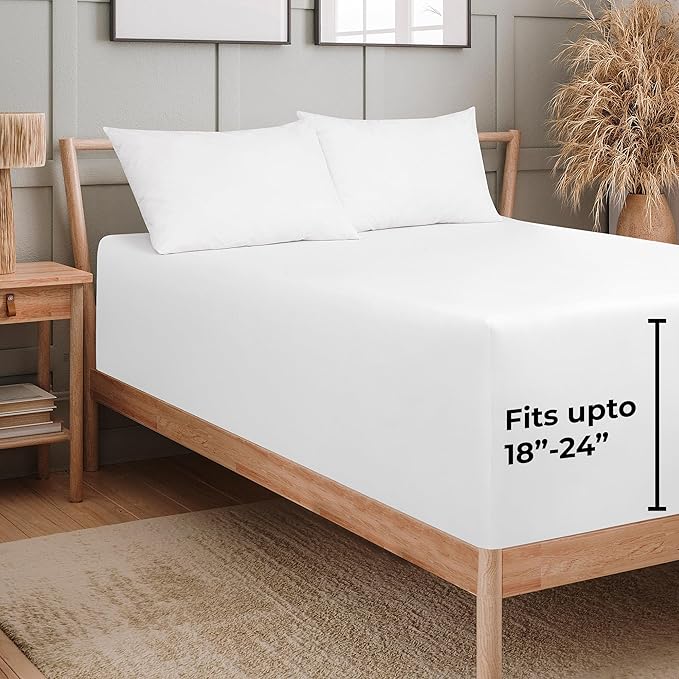 Royale Linens Extra Deep Pocket Twin Fitted Sheet Only - Image 2