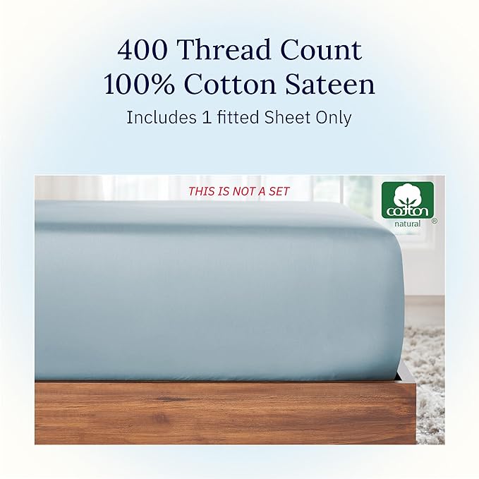 California Design Den Fitted King Size Sheets, Deep Pocket Soft 400 Thread - Image 3