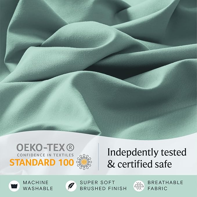 LuxClub 4 PC Queen Sheet Set, Breathable Luxury Bed Sheets, Deep Pockets 18" - Image 5