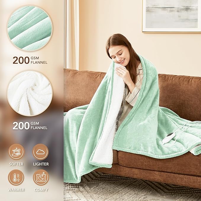 Homemate Electric Heated Blanket Queen Size - Image 2