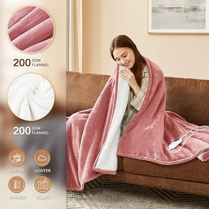 Homemate Electric Heated Blanket Twin Size - Image 2
