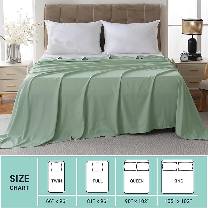 ZPECC Bulk Flat Sheets Only King Size 6 Pack, Easy Sort Top Bed Sheet by - Image 5