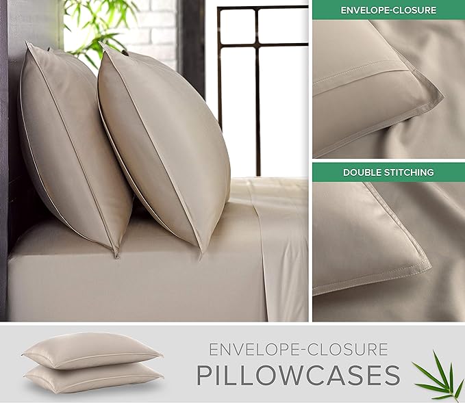 Pure Bamboo California King Sheets, Genuine 100% Organic Viscose Derived from - Image 3
