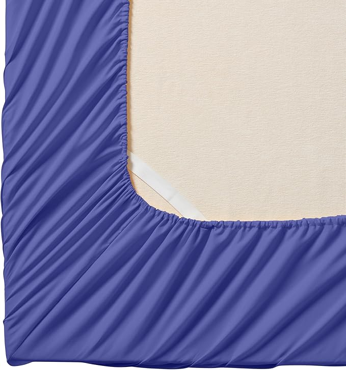 Twin XL Fitted Sheet Only with Full Elastic & Built in Corner Sheet Straps to - Image 2