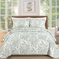 WONGS BEDDING Quilt King Size, Sage Green Quilt Bedding Set by WONGSBEDDING