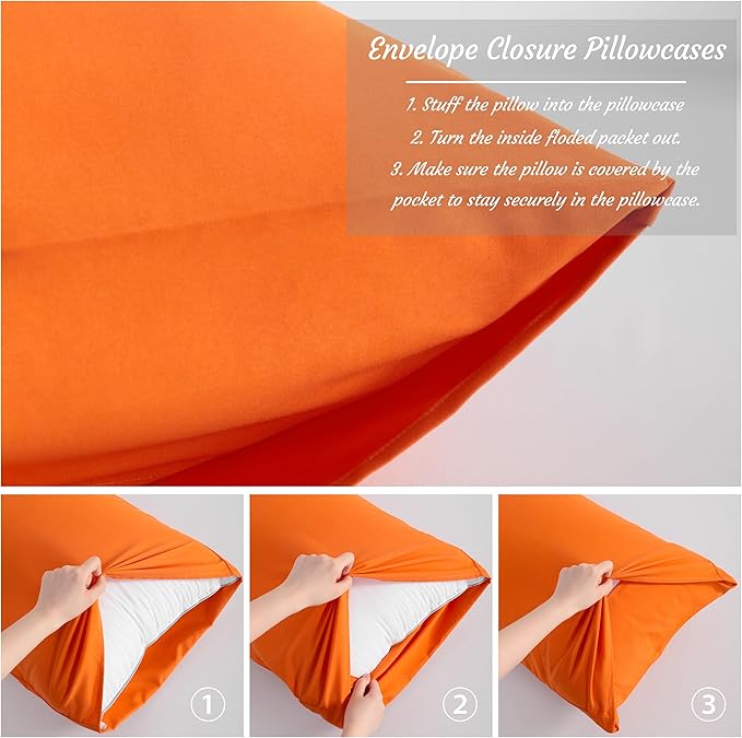 NTBAY Standard Pillow Cases Set of 2, 2 Pack Brushed Microfiber 20x26 Pillow - Image 4