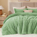 BEDELITE Fleece California King Comforter Set -Super Soft & Warm Fluffy Green by BEDELITE