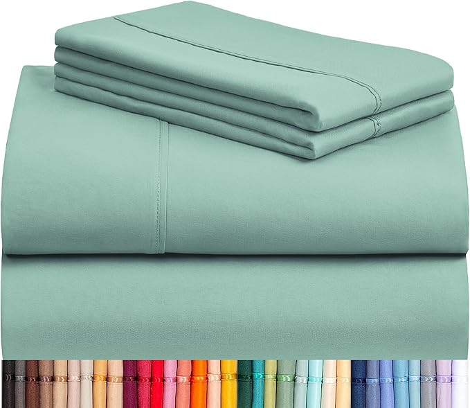 LuxClub 6 PC King Sheet Set, Breathable Luxury Bed Sheets, Deep Pockets 18" - Image 9