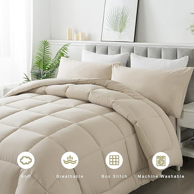 DOWNCOOL Queen Comforter Set -All Season Bedding Comforters Sets - Image 3