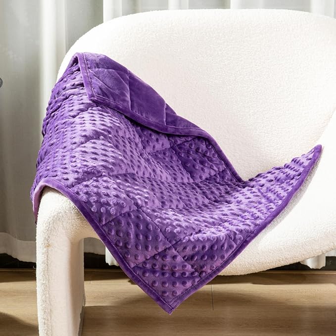 Alomidds Weighted Lap Blanket 7lbs, Cozy Luxury Breathable Weighted Blanket - Image 8