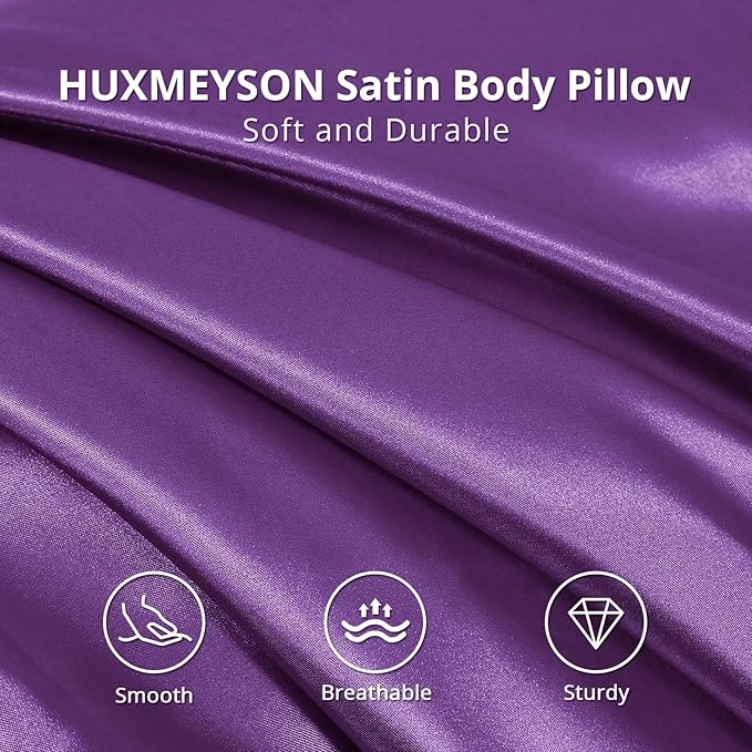 HUXMEYSON Body Pillow with Satin Pillowcase, Body Pillow - Image 3