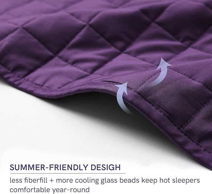YnM 12lbs Weighted Blanket for Adults, Cotton Heavy Bed Throw Blanket - Image 4