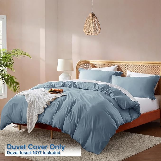 Nestl Stone Blue Duvet Cover Queen Size - Image 2
