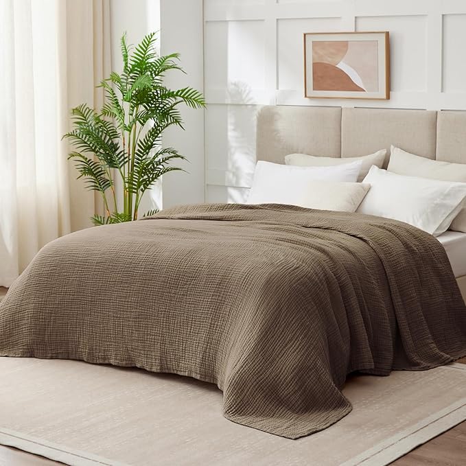 100% Cotton Muslin Blanket Large 50"x 70", Breathable and Lightweight Cotton - Image 8